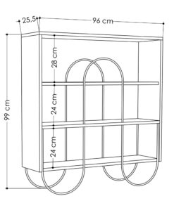 Mueble de Roble con 100% Tablero aglomerado rechapado en melamina.