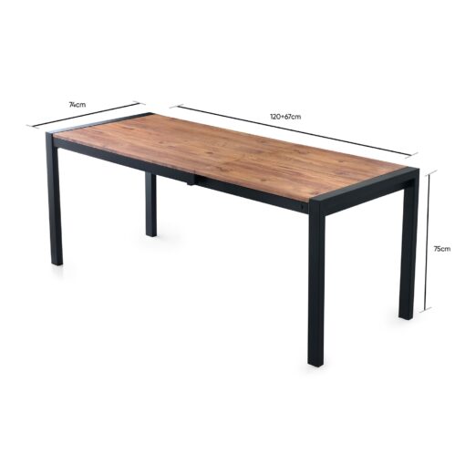 Mesa de comedor con patas de metal WellHome.