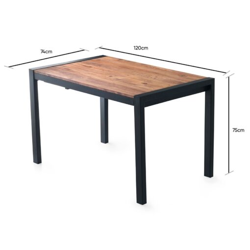 Mesa de comedor con patas de metal WellHome.