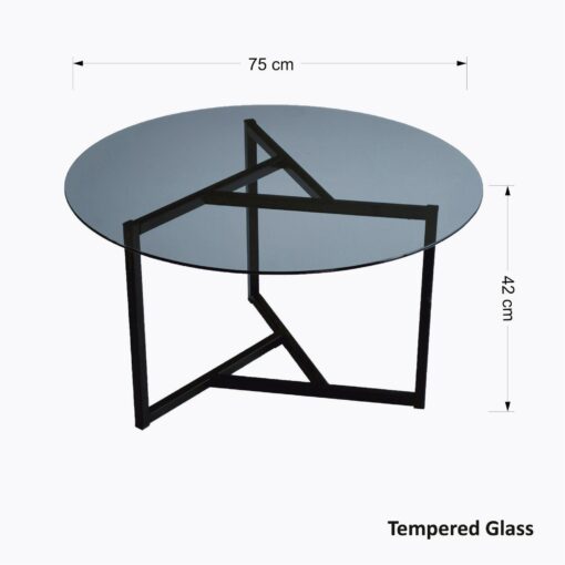 Mesa de centro redonda estructura de metal WellHome.