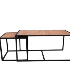 Mesa de centro-set con patas de metal WellHome.