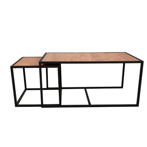 Mesa de centro-set con patas de metal WellHome.