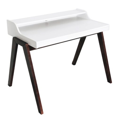 WELL HOME MOBILIARIO & DECORACIÓN Mesa escritorio 'Nere' color blanco patas marrones