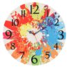 Reloj decorativo multicolor MDF de pared