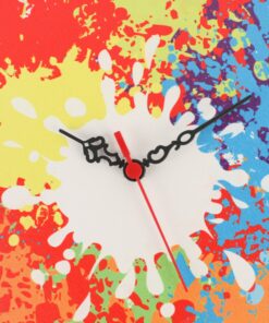 Reloj decorativo multicolor MDF de pared