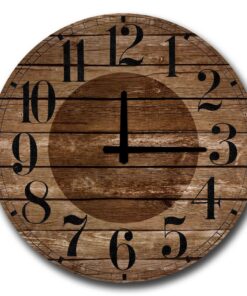 Reloj decorativo MDF con estilo de tablones