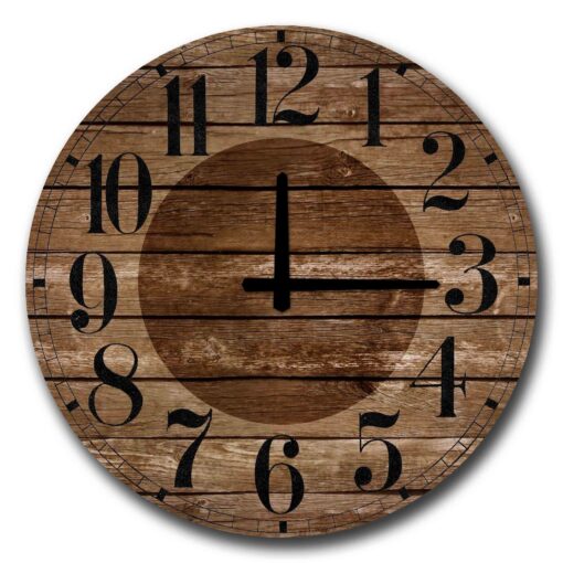 Reloj decorativo MDF con estilo de tablones