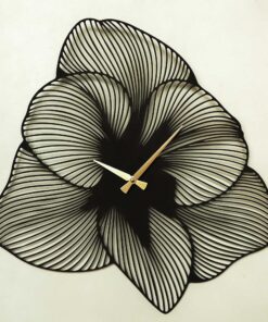 Reloj de pared METAL decorativo con estilo de flor