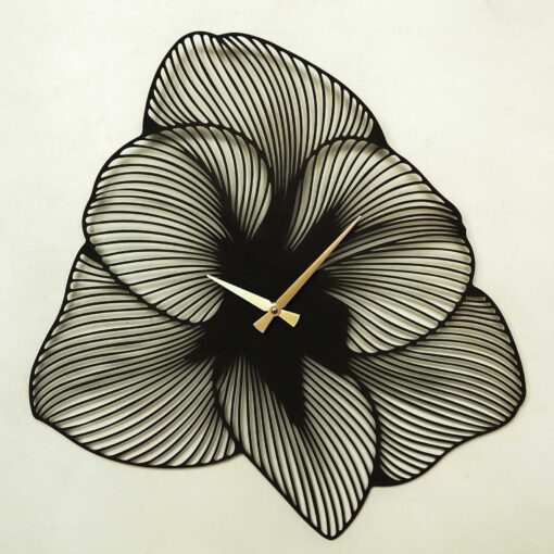 Reloj de pared METAL decorativo con estilo de flor