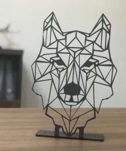 Objeto decorativo con estilo de lobo