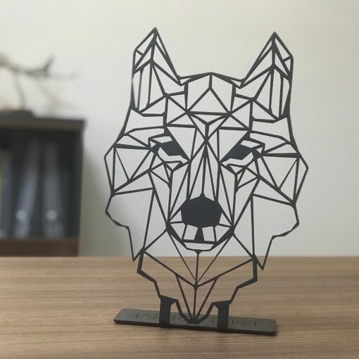 Objeto decorativo con estilo de lobo