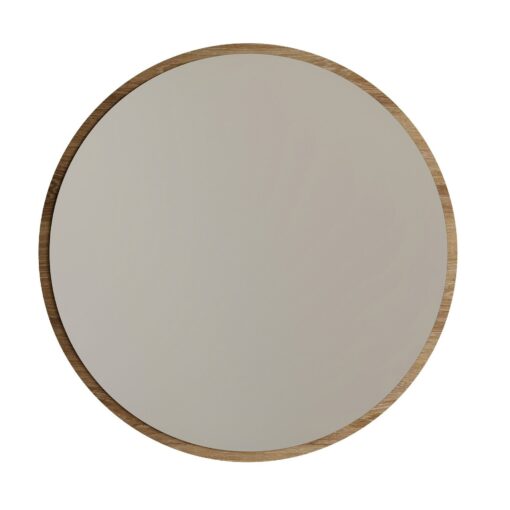 Espejo decorativo circular sencillo Madera