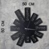 Reloj de pared METAL decorativo con estilo "numeros en ingles"  50x50