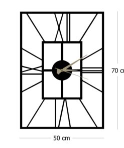 Reloj de pared cuadrado METAL decorativo con estilo 