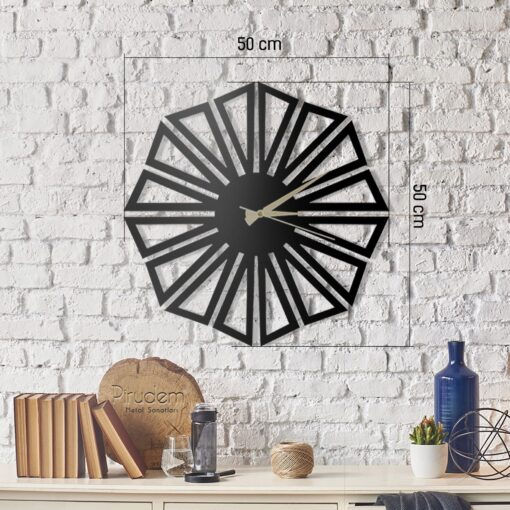 Reloj de pared METAL decorativo con estilo "triangulos"