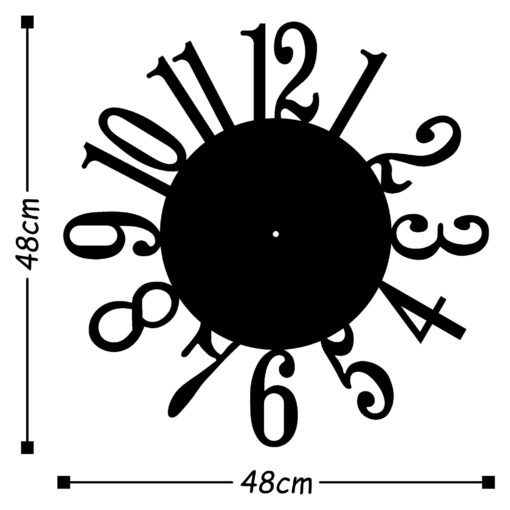 Reloj de pared circular METAL decorativo con estilo "numeros"