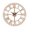 Reloj de pared circular METAL decorativo con estilo "numeros romanos" cobre